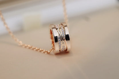 [BIJOUX]ZERO 1 PINK GOLD DIAMOND NECKLACE