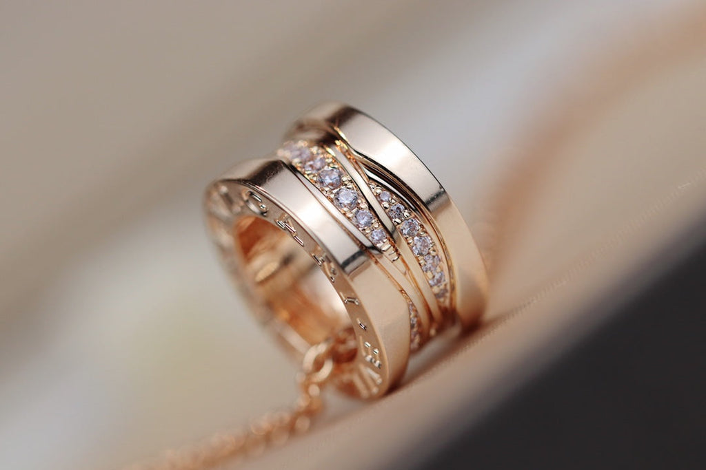 [BIJOUX]ZERO 1 PINK GOLD DIAMOND NECKLACE