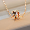 [BIJOUX]ZERO 1 ROCK PEDANT PINK GOLD NECKLACE