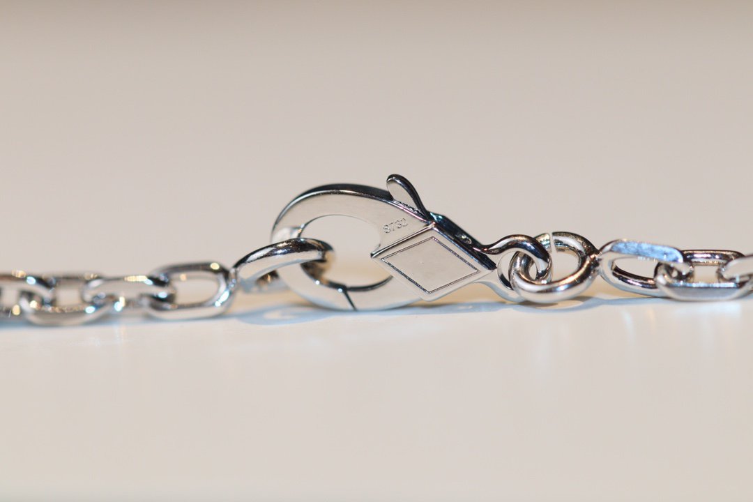 [BIJOUX]TRÈFLE 20 MOTIFS ONYX DIAMANT ARGENT