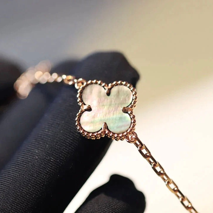 [BIJOUX] COLLIER CLOVER 20 MOTIFS DARK MOP DIAMANT