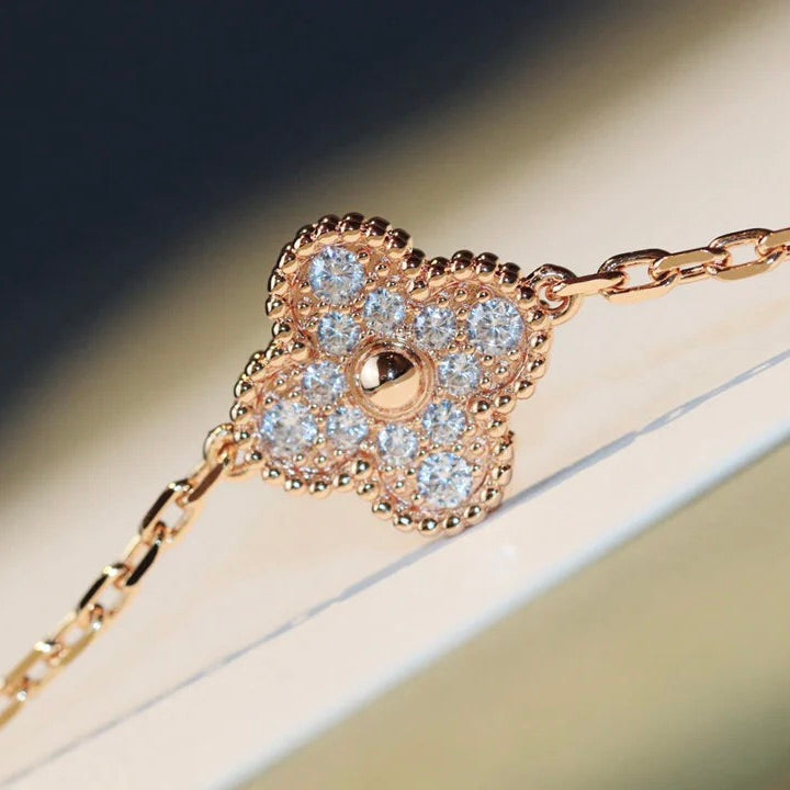[BIJOUX] COLLIER CLOVER 20 MOTIFS DARK MOP DIAMANT