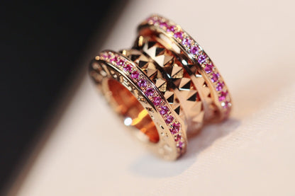 [BIJOUX]ZERO 1 ROCK PINK GOLD PINK DIAMOND NECKLACE