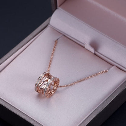 [BIJOUX]ZERO 1 PINK GOLD DIAMOND OPEN NECKLACE