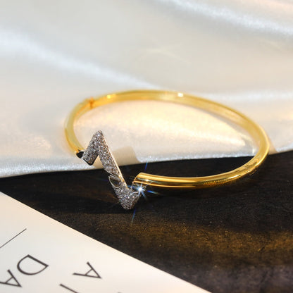 [BIJOUX]VOLTE アップサイトダウン ゴールド ダイヤモンド ブレスレット