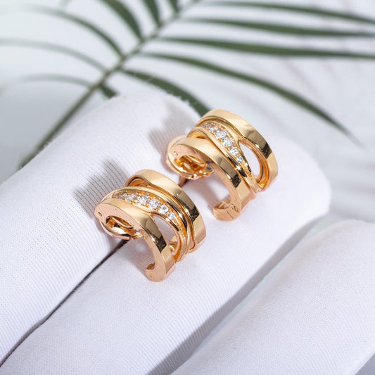 [BIJOUX]ZERO 1 PINK GOLD DIAMONDS EARRINGS