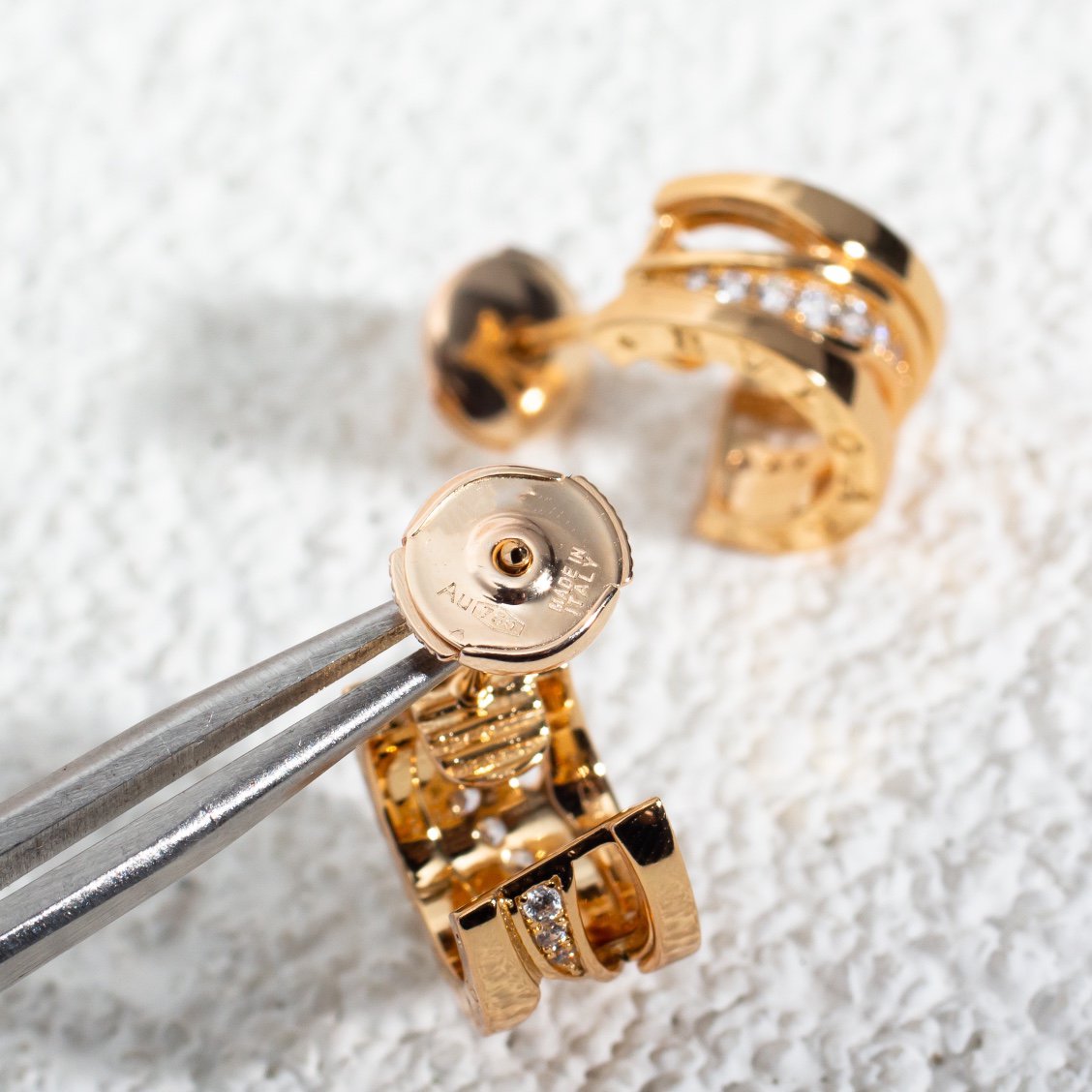[BIJOUX]ZERO 1 PINK GOLD DIAMONDS EARRINGS