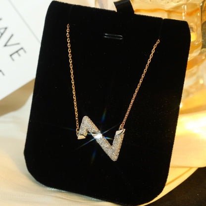 [BIJOUX]VOLT SILVER DIAMOND PEDANT NECKLACE