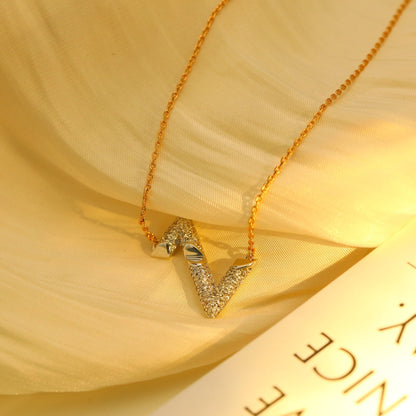 [BIJOUX]VOLT SILVER DIAMOND PEDANT NECKLACE