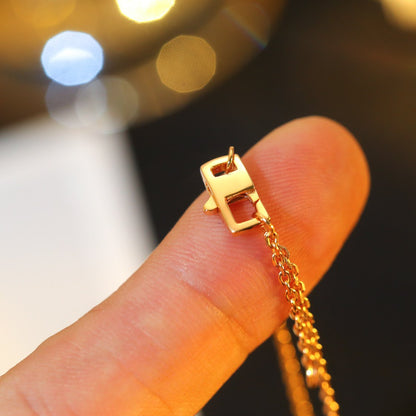 [BIJOUX]STAR AND SUN DIAMOND PINK GOLD NECKLACE