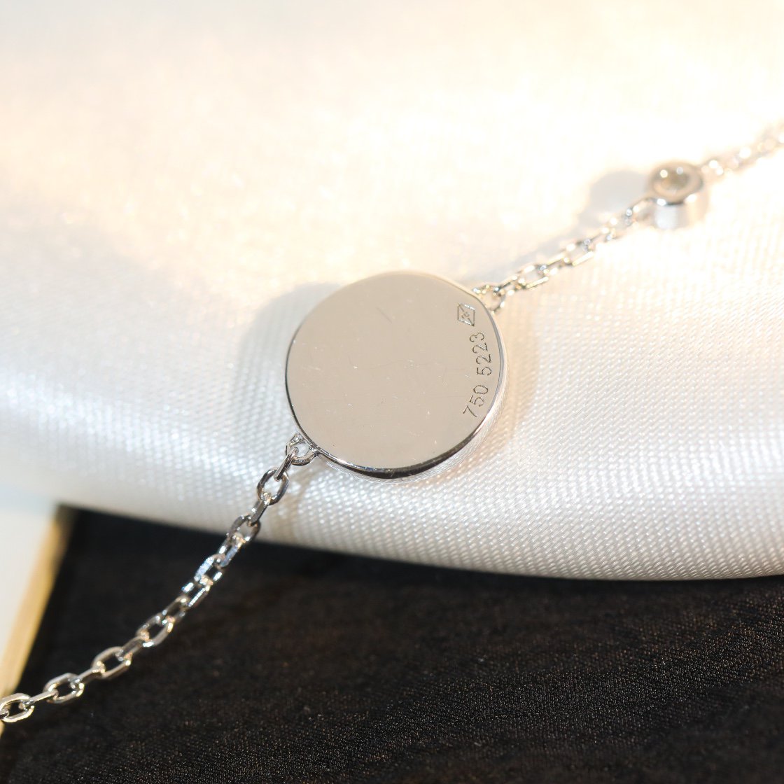 [BIJOUX]BRACELET ARGENT MOTIF SOLEIL NACRE ROSE