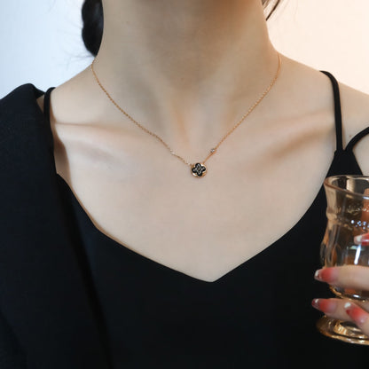 [BIJOUX]SUN PEDANT PINK GOLD 1 DIAMOND NECKLACE