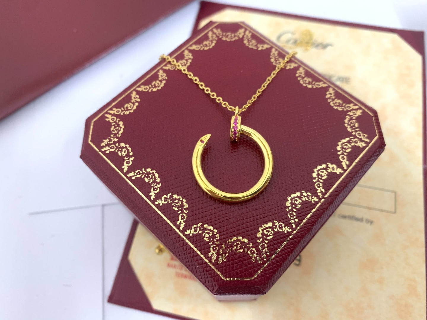 [BIJOUX]JUSTE PINK DIAMOND NECKLACE