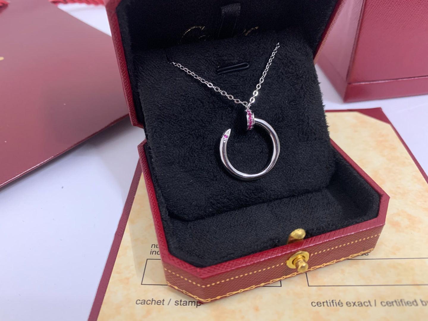[BIJOUX]JUSTE PINK DIAMOND NECKLACE