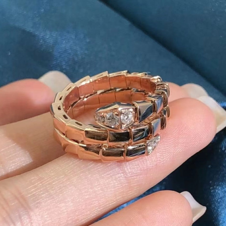 [BIJOUX]SERPENTS DOUBLE ROW DIAMOND RING