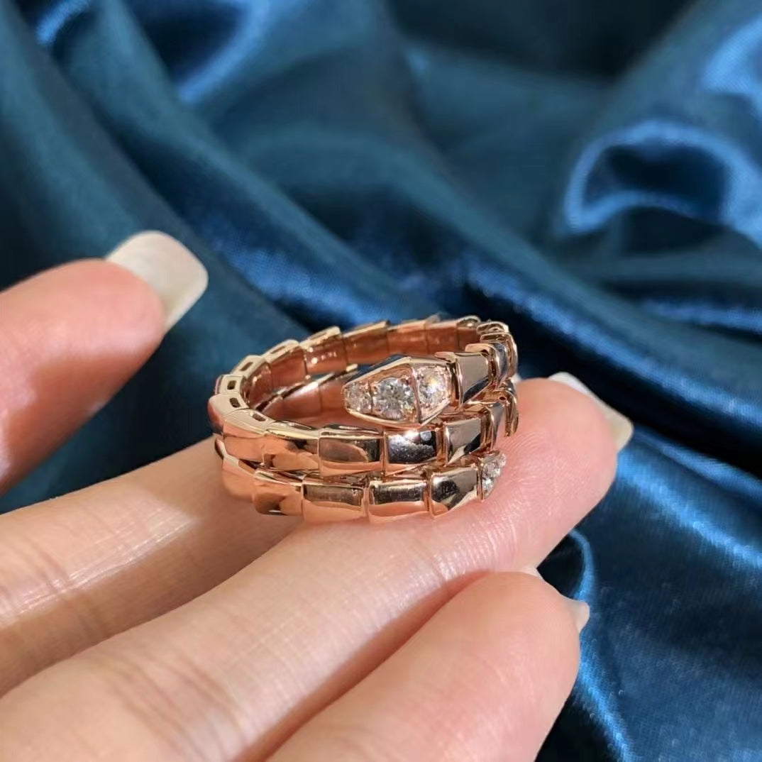 [BIJOUX]SERPENTS DOUBLE ROW DIAMOND RING