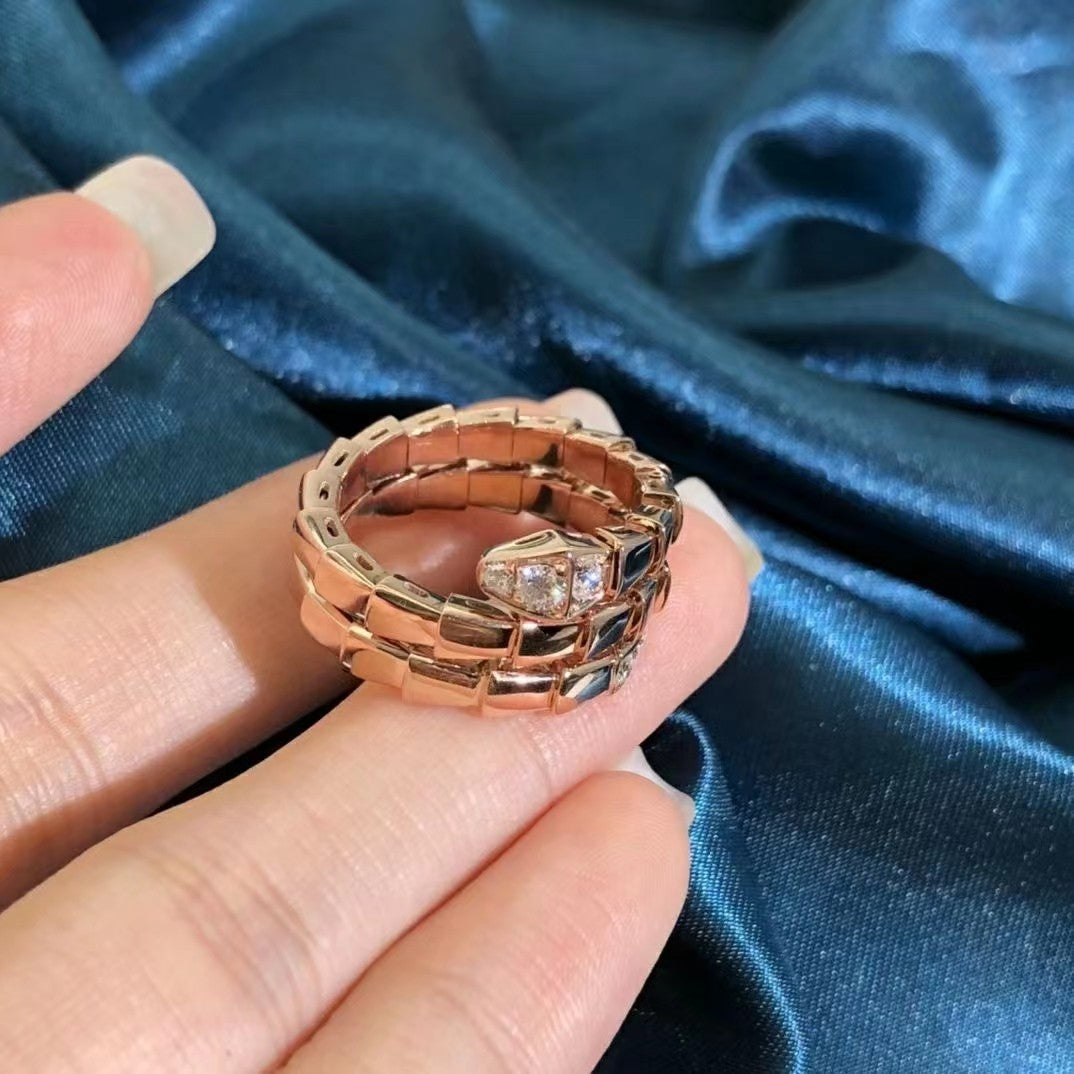 [BIJOUX]SERPENTS DOUBLE ROW DIAMOND RING