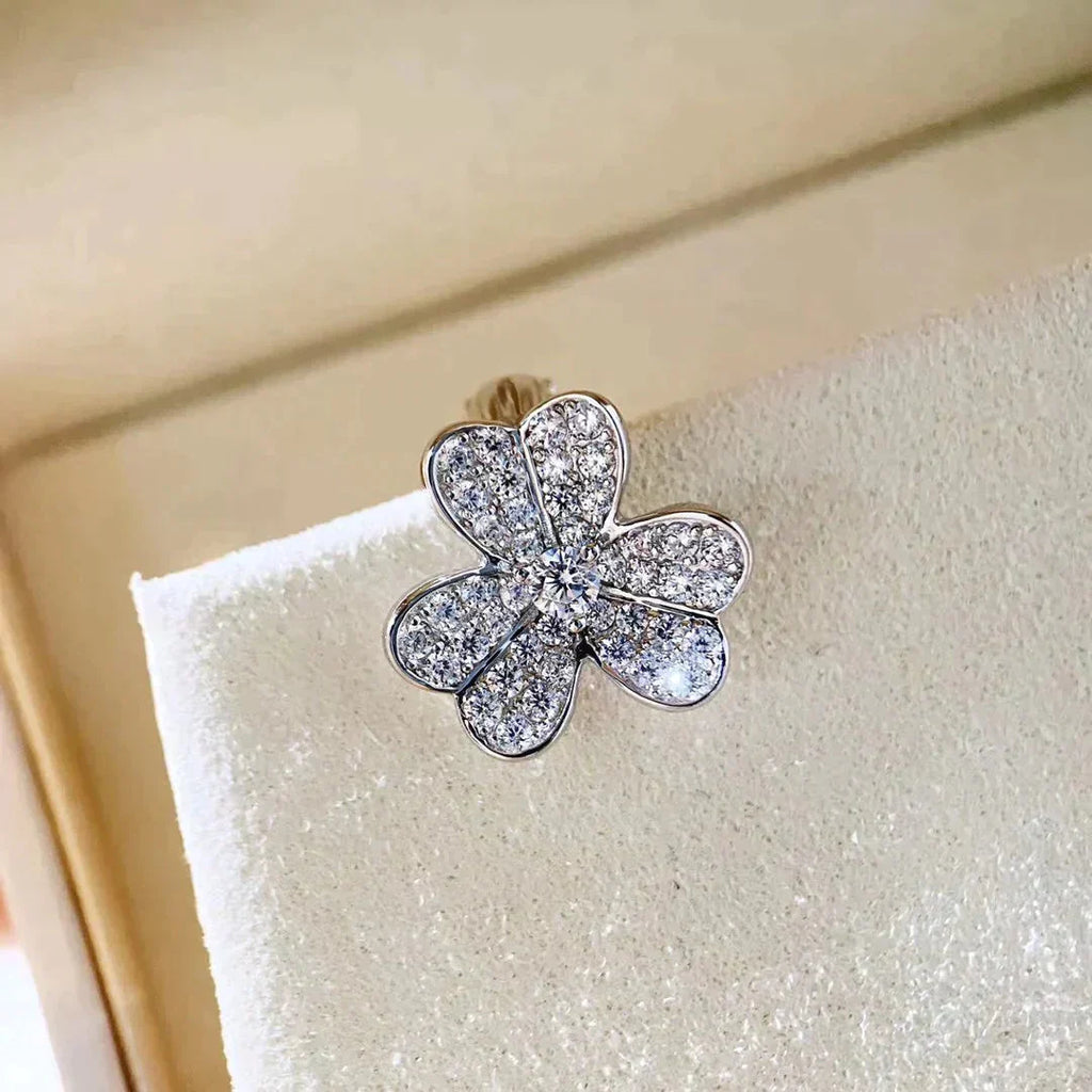 [BIJOUX]CLOVER COMOS DIAMOND EARRINGS SILVER