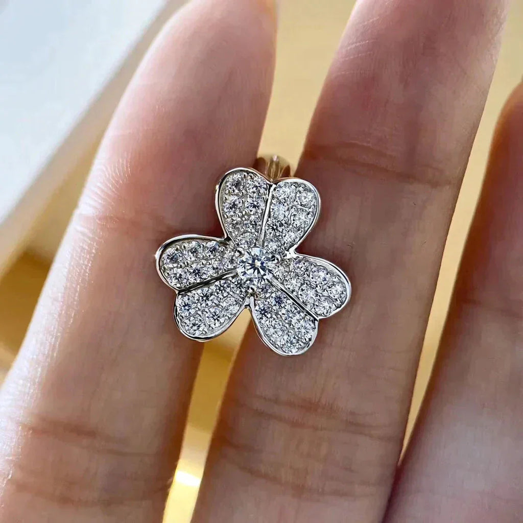 [BIJOUX]CLOVER COMOS DIAMOND EARRINGS SILVER