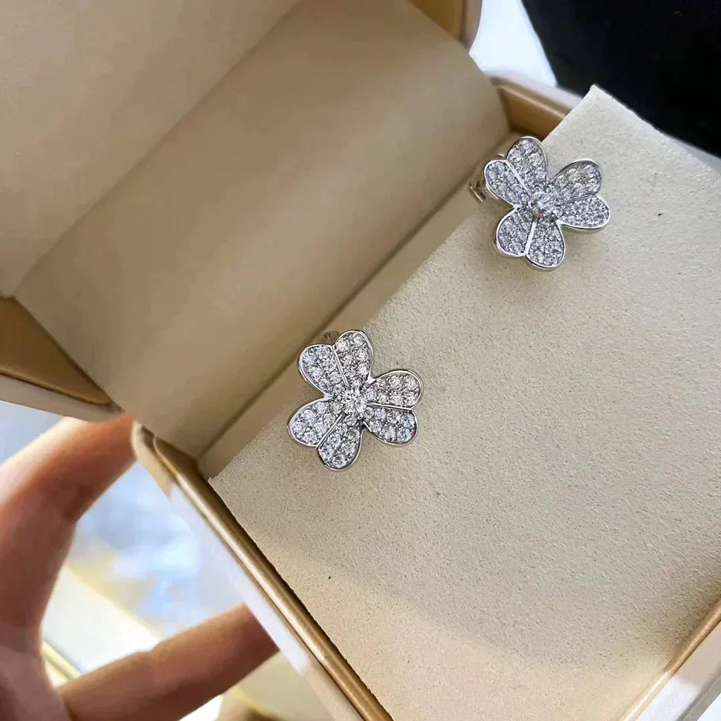 [BIJOUX]CLOVER COMOS DIAMOND EARRINGS SILVER
