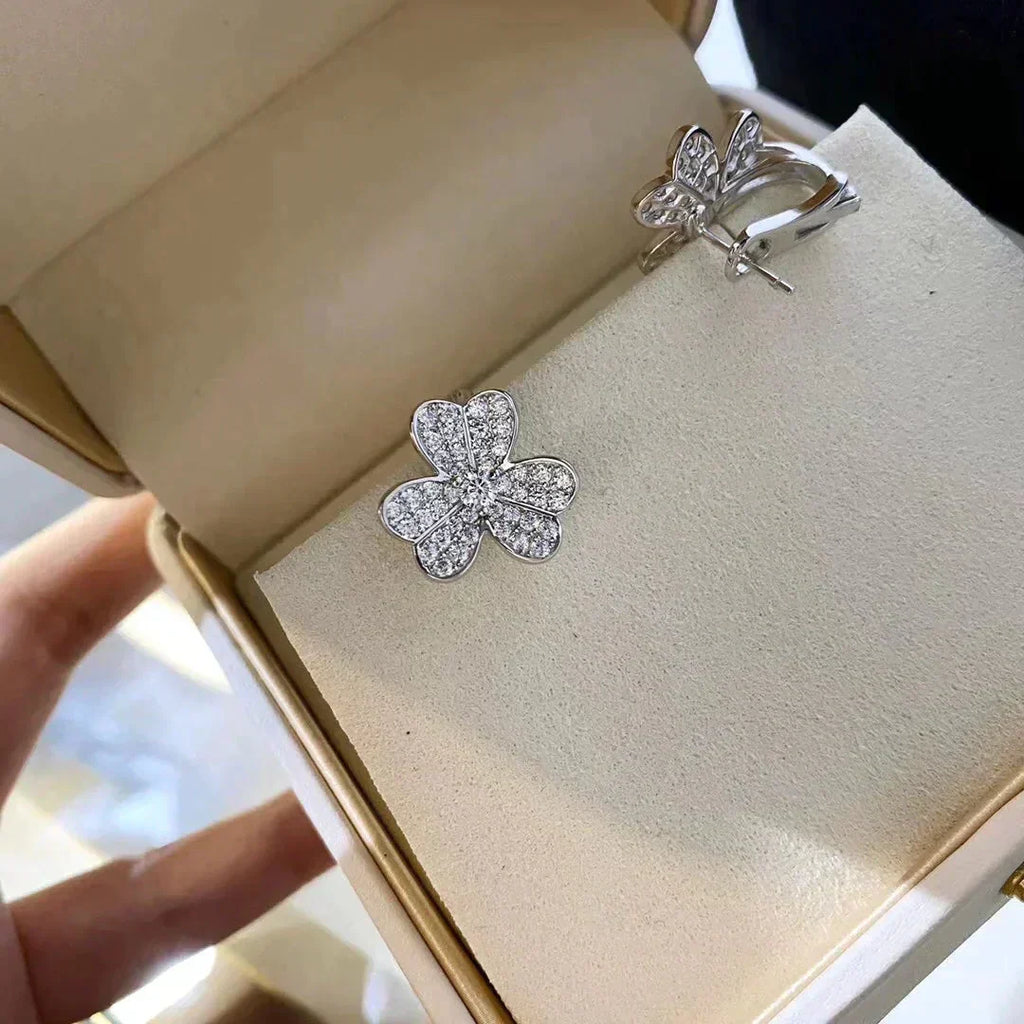 [BIJOUX]CLOVER COMOS DIAMOND EARRINGS SILVER