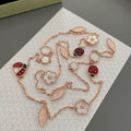 [Topon]LUCKY SPRING 15 MOTIFS ROSE GOLD NECKLACE