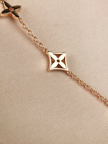 [BIJOUX]STAR AND SUN 7 MOTIFS GOLD BRACELET