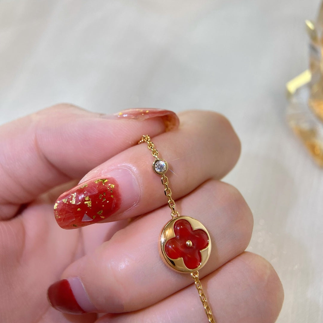 [BIJOUX]BRACELET CARNELIENNE PÉDANT SOLEIL