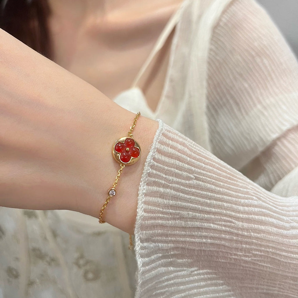 [BIJOUX]BRACELET CARNELIENNE PÉDANT SOLEIL