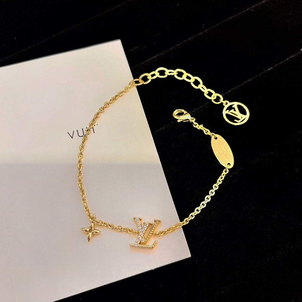 [BIJOUX]LOGO STAR MOTIF GOLD BRACELET