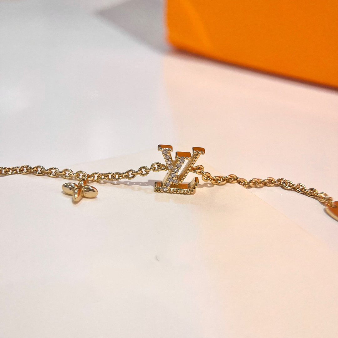 [BIJOUX]LOGO STAR MOTIF GOLD BRACELET