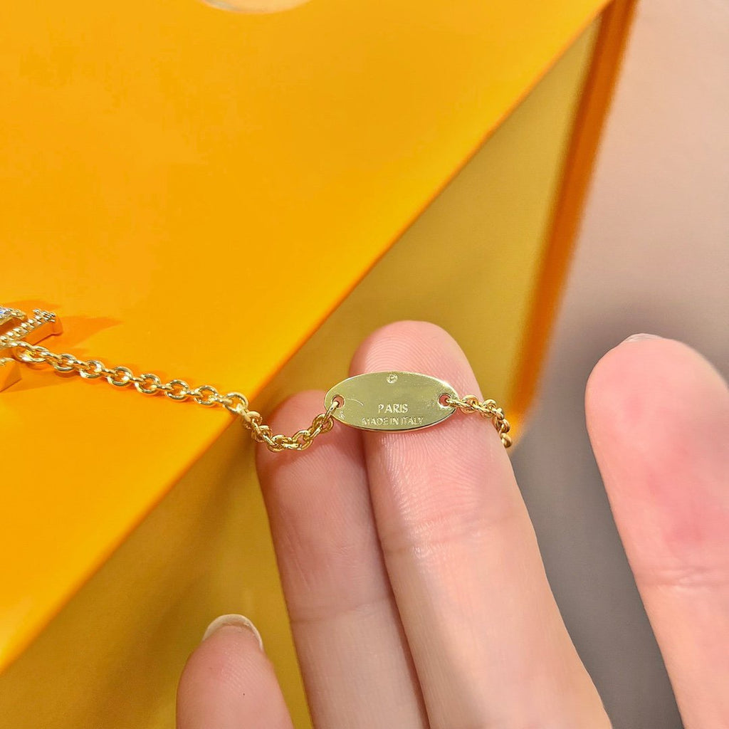 [BIJOUX]LOGO STAR MOTIF GOLD BRACELET