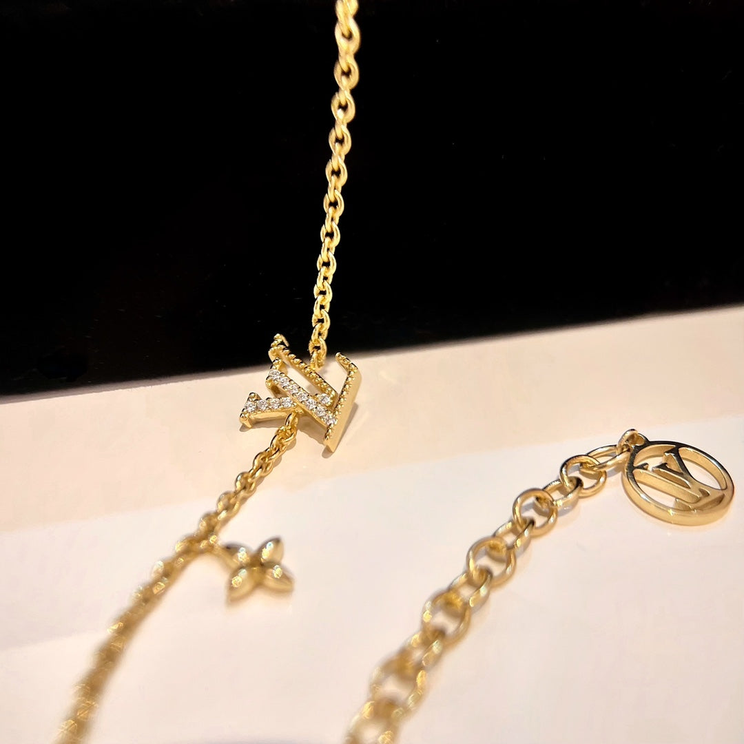 [BIJOUX]LOGO STAR MOTIF GOLD BRACELET