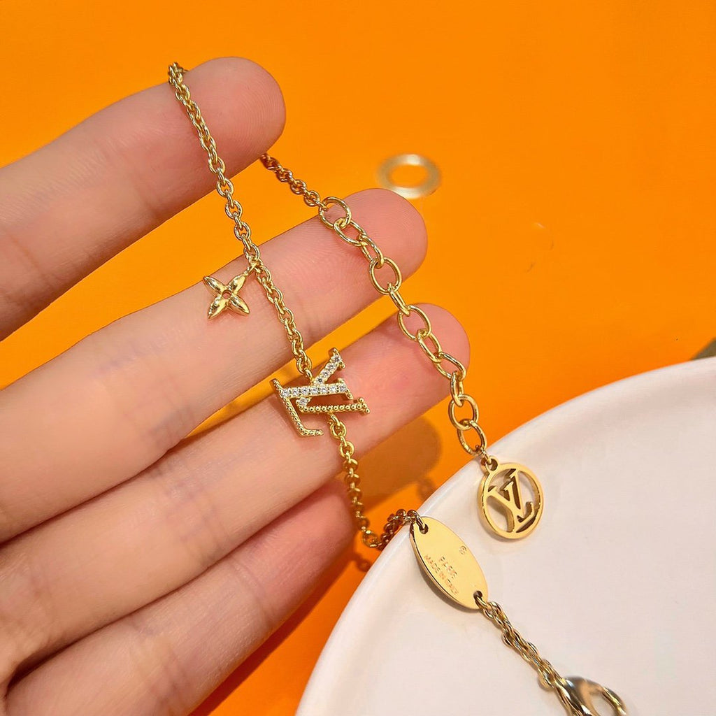 [BIJOUX]LOGO STAR MOTIF GOLD BRACELET
