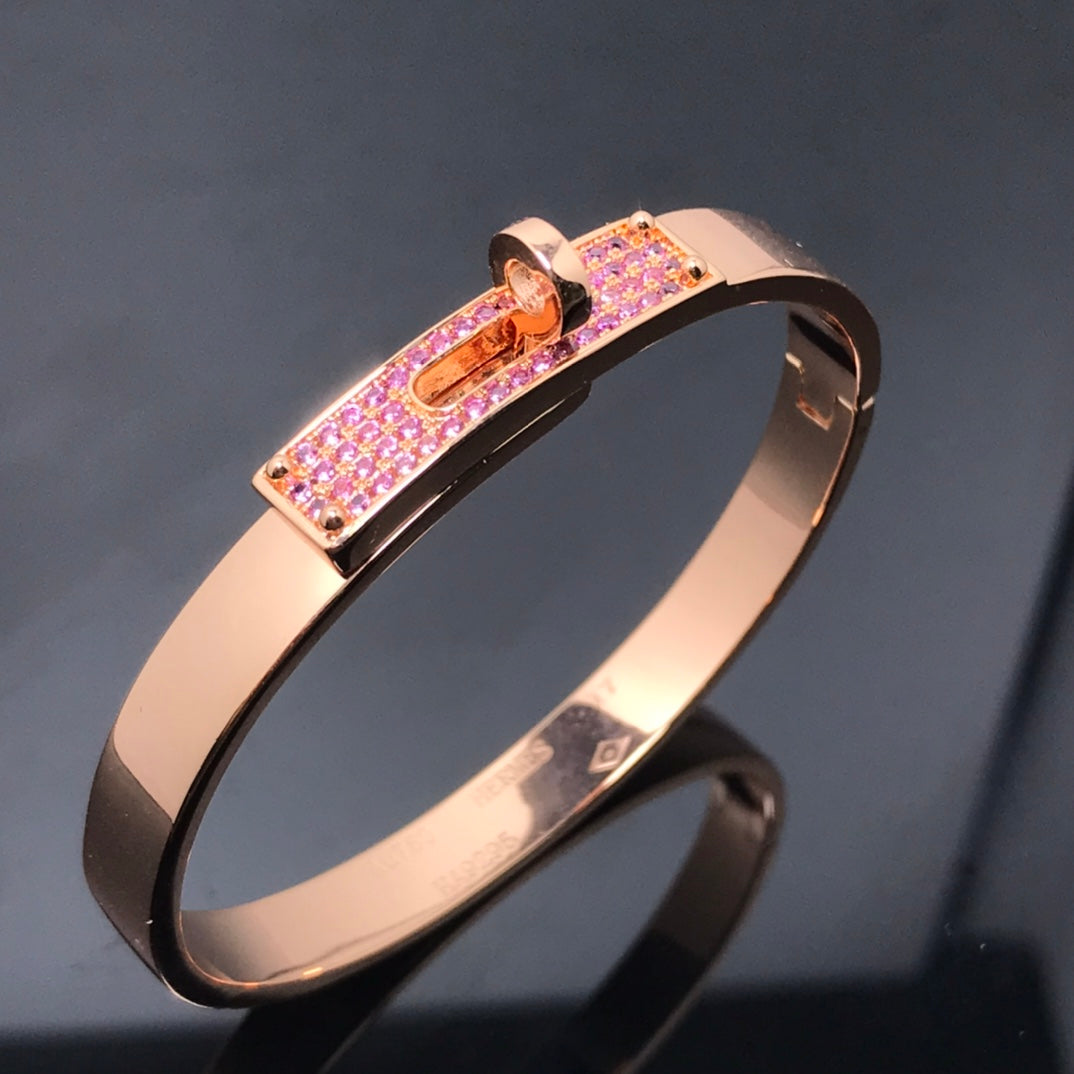 [BIJOUX]BRACELET KELLY DIAMANT ROSE