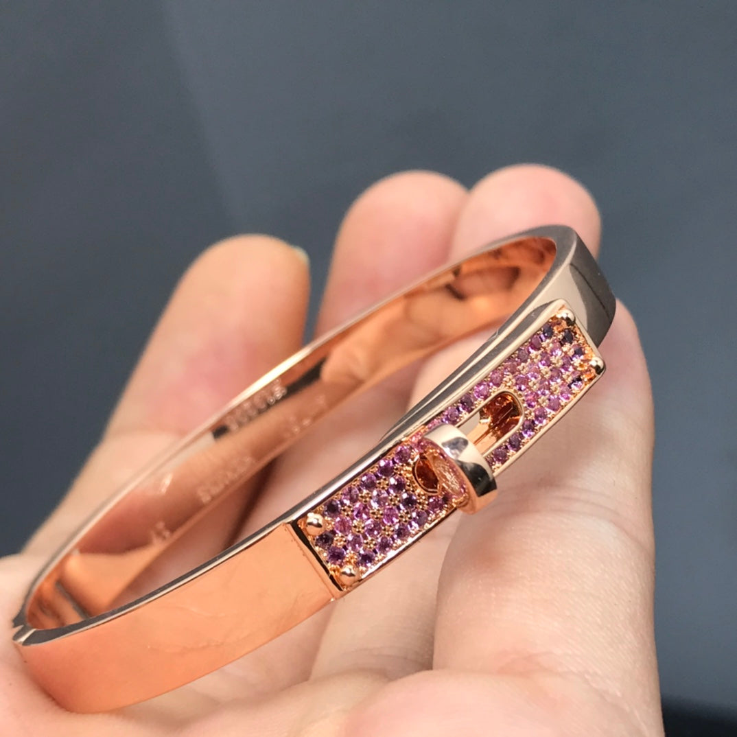 [BIJOUX]BRACELET KELLY DIAMANT ROSE