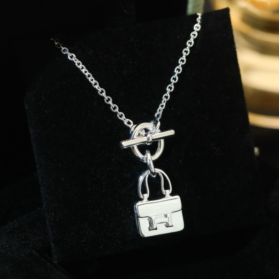[BIJOUX]POP H PEDANT SILVER NECKLACE