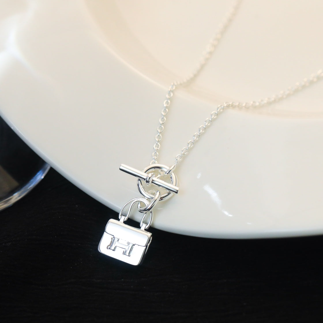[BIJOUX]POP H PEDANT SILVER NECKLACE