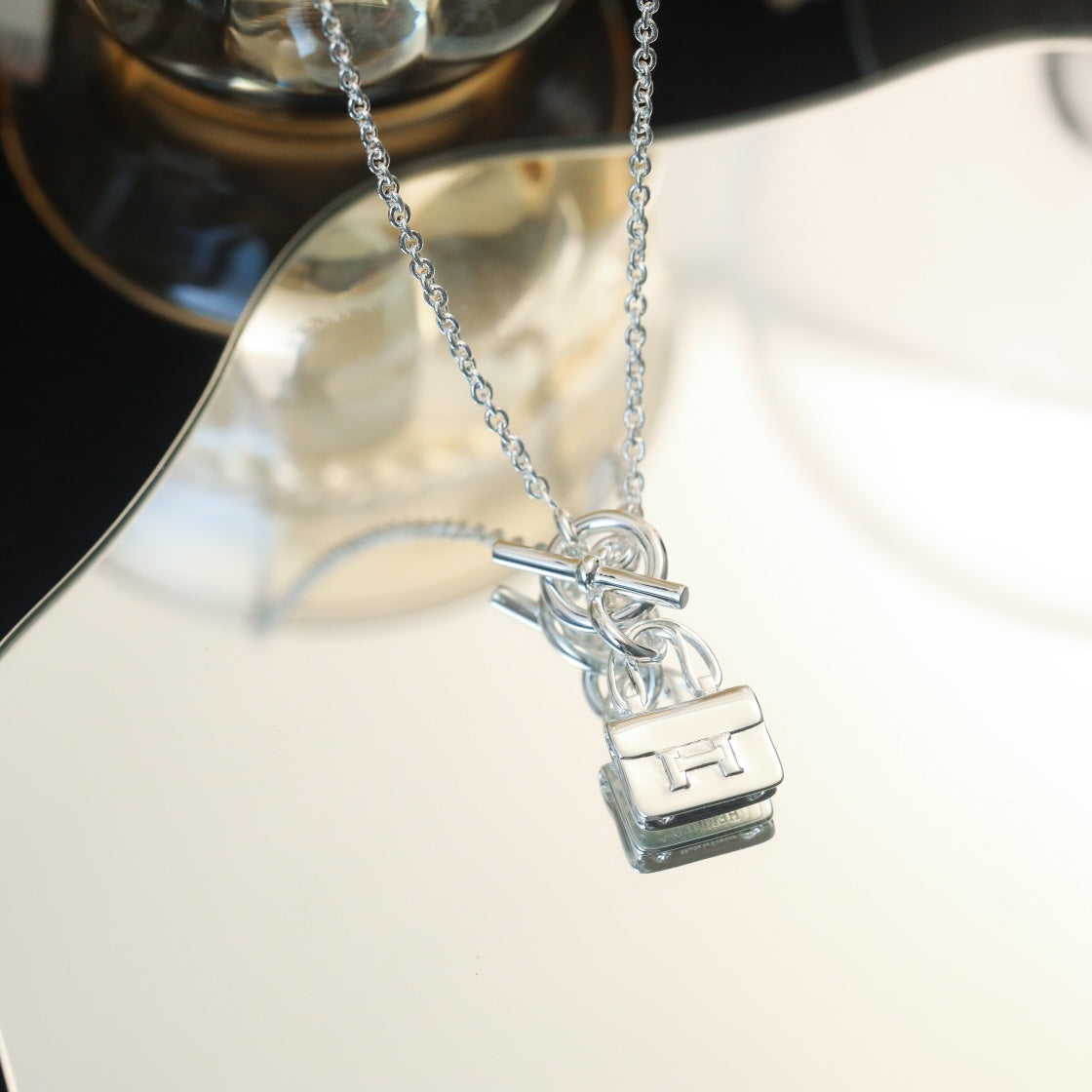 [BIJOUX]POP H PEDANT SILVER NECKLACE
