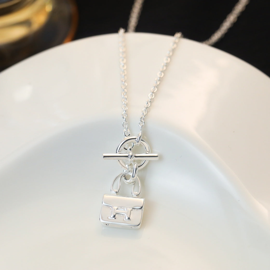 [BIJOUX]POP H PEDANT SILVER NECKLACE