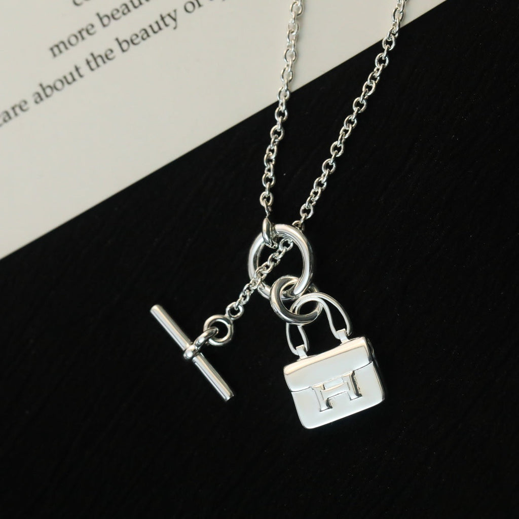 [BIJOUX]POP H PEDANT SILVER NECKLACE
