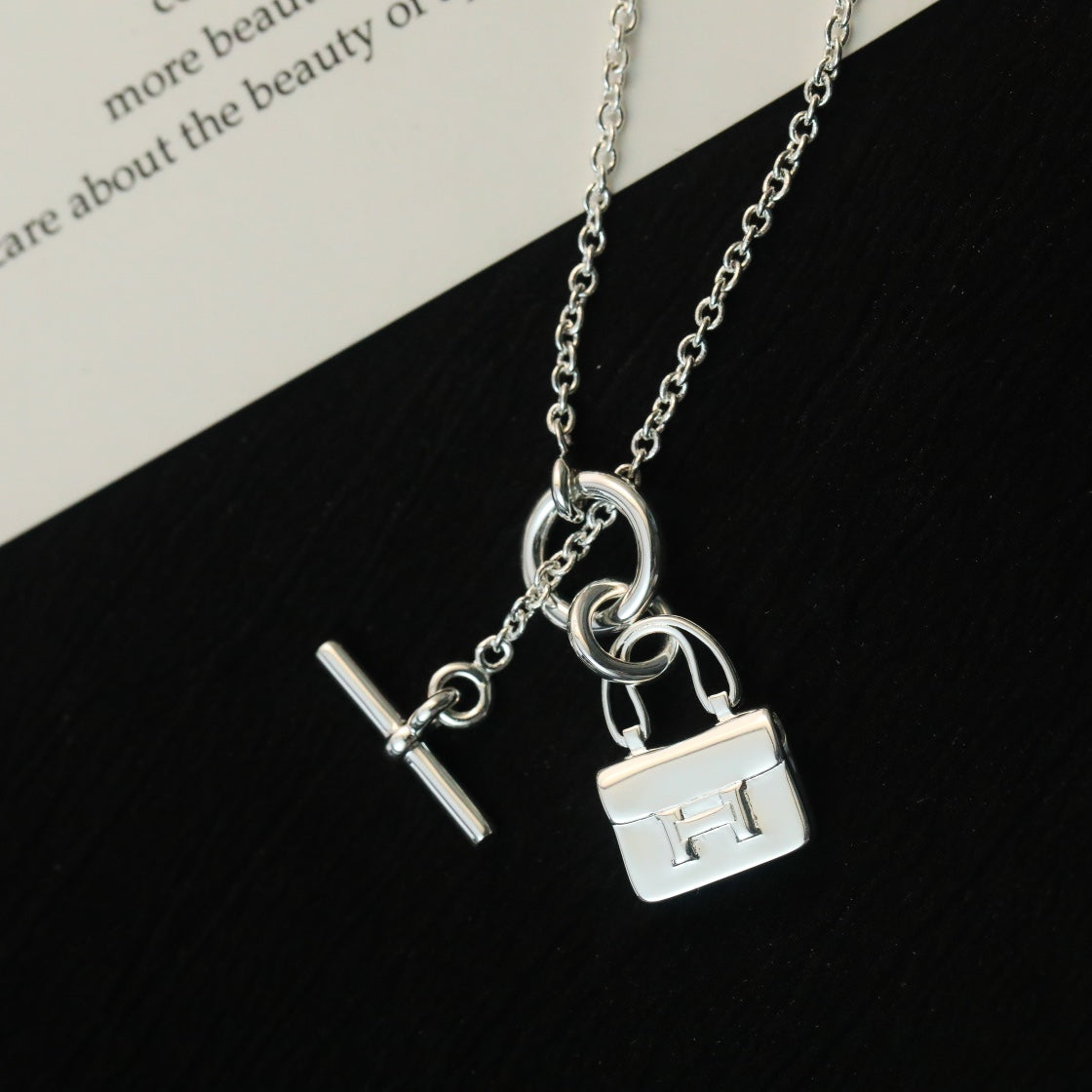 [BIJOUX]POP H PEDANT SILVER NECKLACE