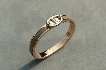 [BIJOUX]クリックチェーン ピンクゴールドブレスレット