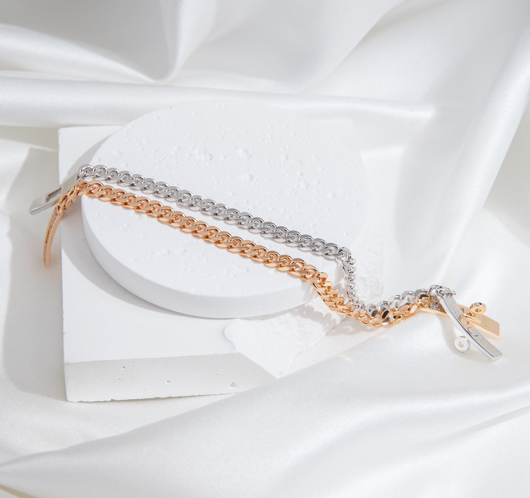 [BIJOUX]BRACELET CHAÎNE ARGENT DIAMANT KELLY