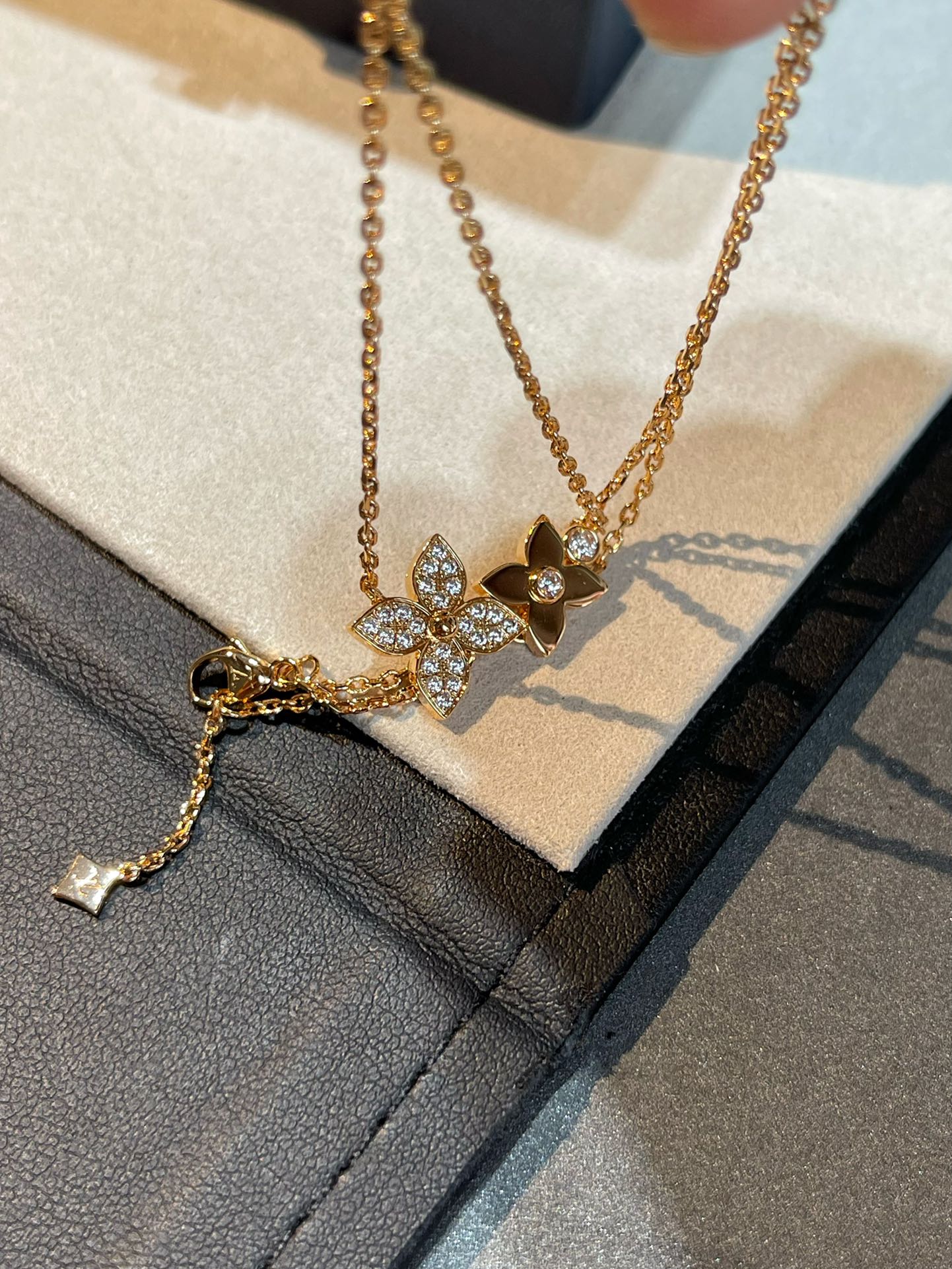 [BIJOUX] COLLIER STAR BLOSSOM OR ROSE DIAMANTS