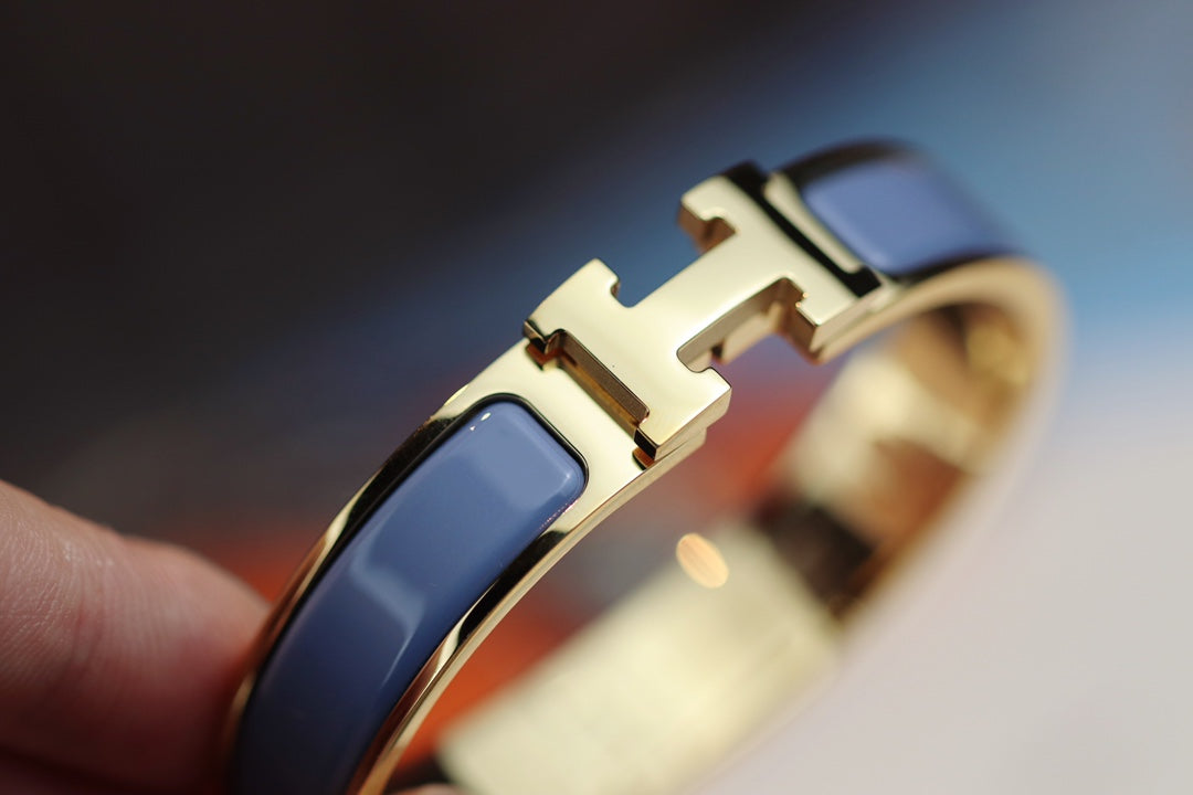 [BIJOUX]H BRACELET 12MM BLUE GRAY