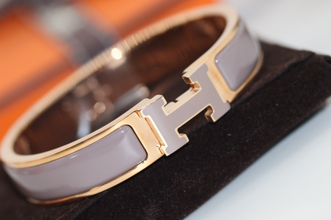 [BIJOUX]H BRACELET 12MM BROWN