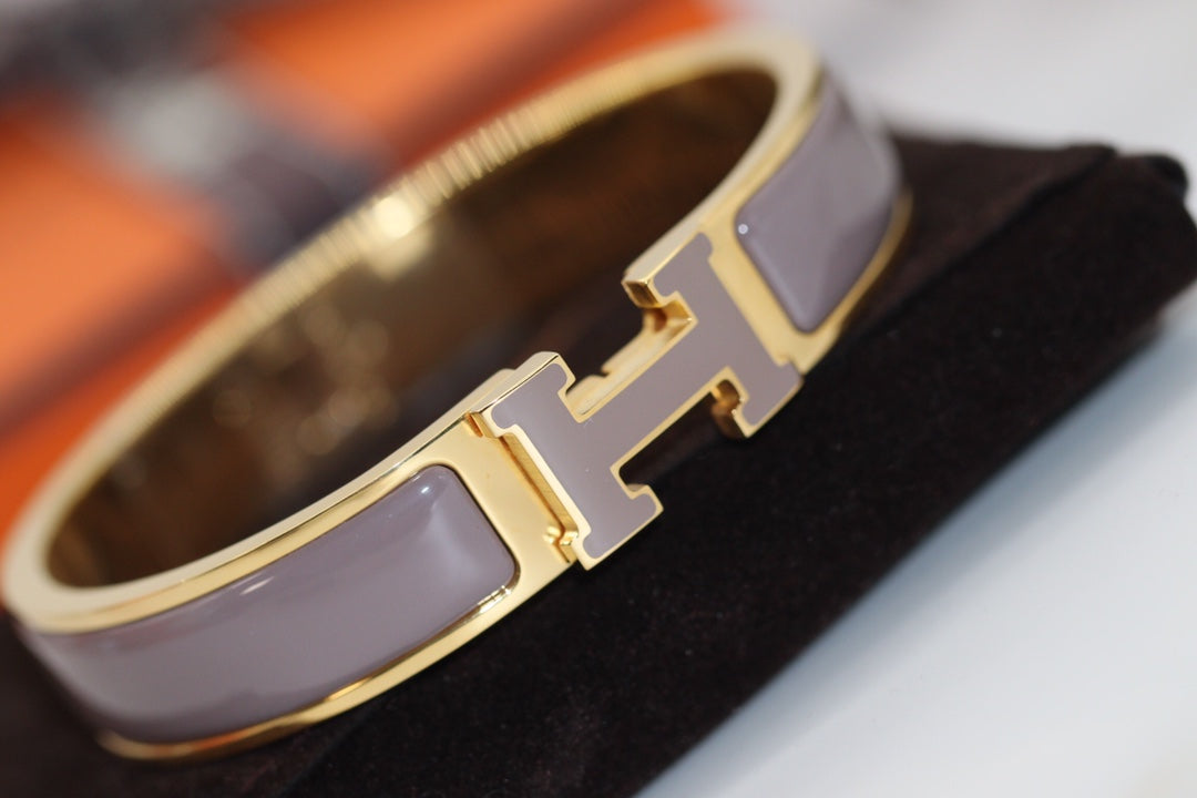 [BIJOUX]H BRACELET 12MM BROWN