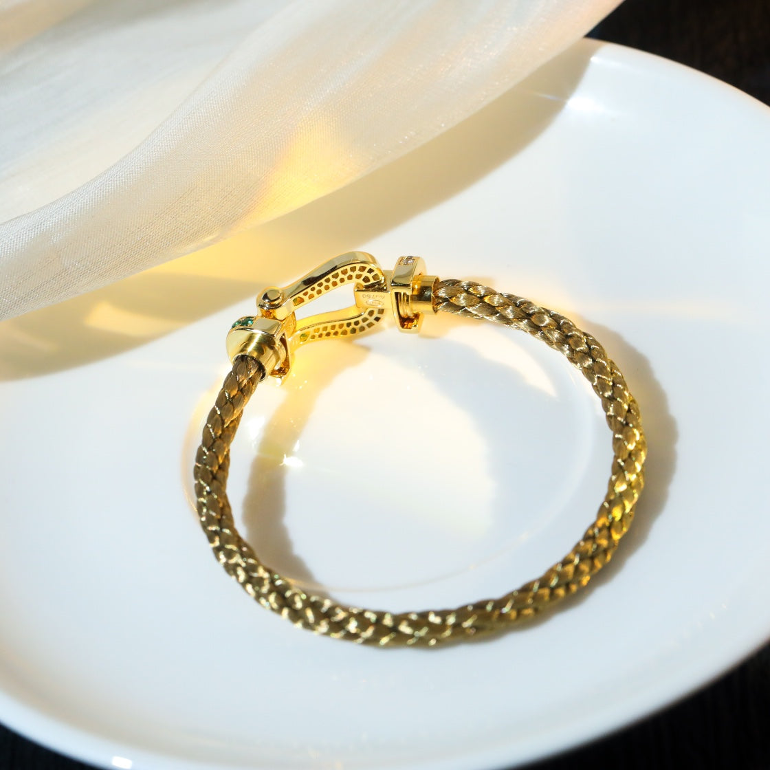 [BIJOUX]FORCE 10 OR VERT PAVÉ DIAMANT