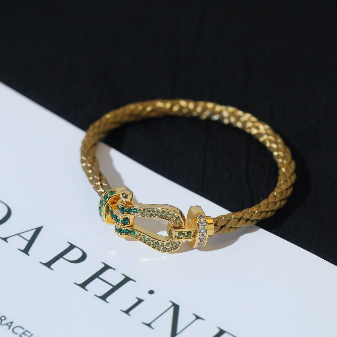 [BIJOUX]FORCE 10 OR VERT PAVÉ DIAMANT
